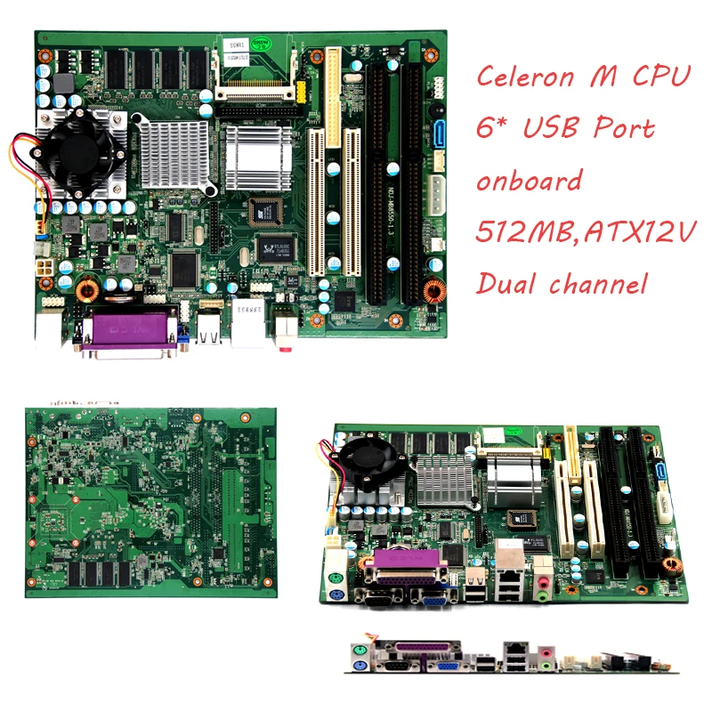 Промышленный ISA855 Celeron M Процессор материнская плата Mini ITX Поддержка двухканальный 24 бит LVDS панели