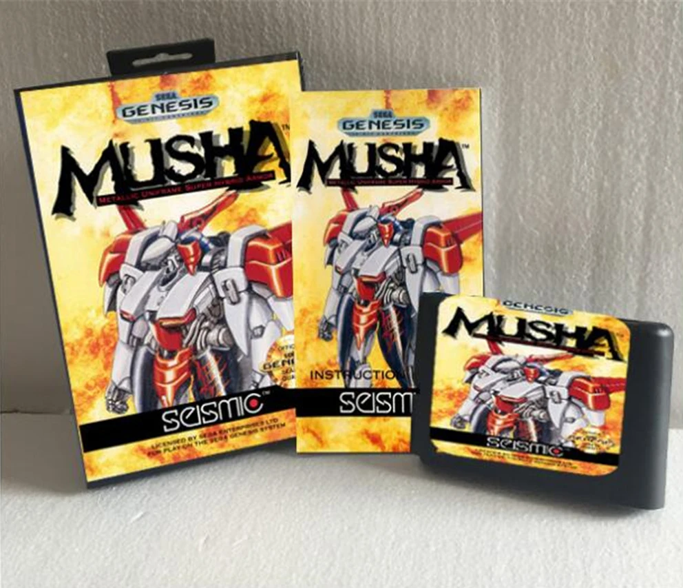 Игровой картридж Musha 16 bit для игровых приставок sega MegaDrive& Genesis - Цвет: Complete Set