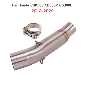 For Honda CB250R CB300R 2018-2021 Motorcycle Exhaust Middle Link Pipe Muffler Connect Tube Slip On 2019 2020