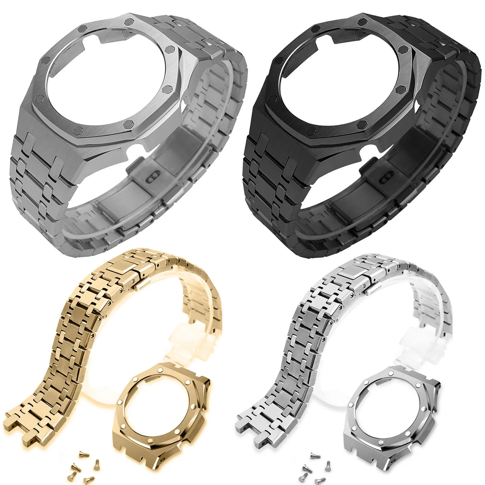 

Metal Watch Strap Case For Shock GA-2100 GA-2110 Wristband With Tool Replacement Watchstrap Case Bezel For Shock GA-2100 GA-2110