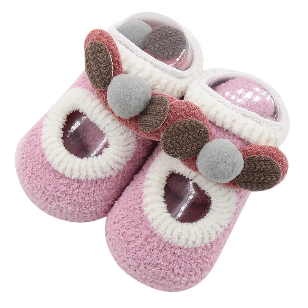 Для новорожденных, для маленьких мальчиков и девочек детские носки детские puericulture calze antiscivolo, носки для мальчиков уши носки-тапочки Противоскользящий шаг носки H5 - Цвет: E