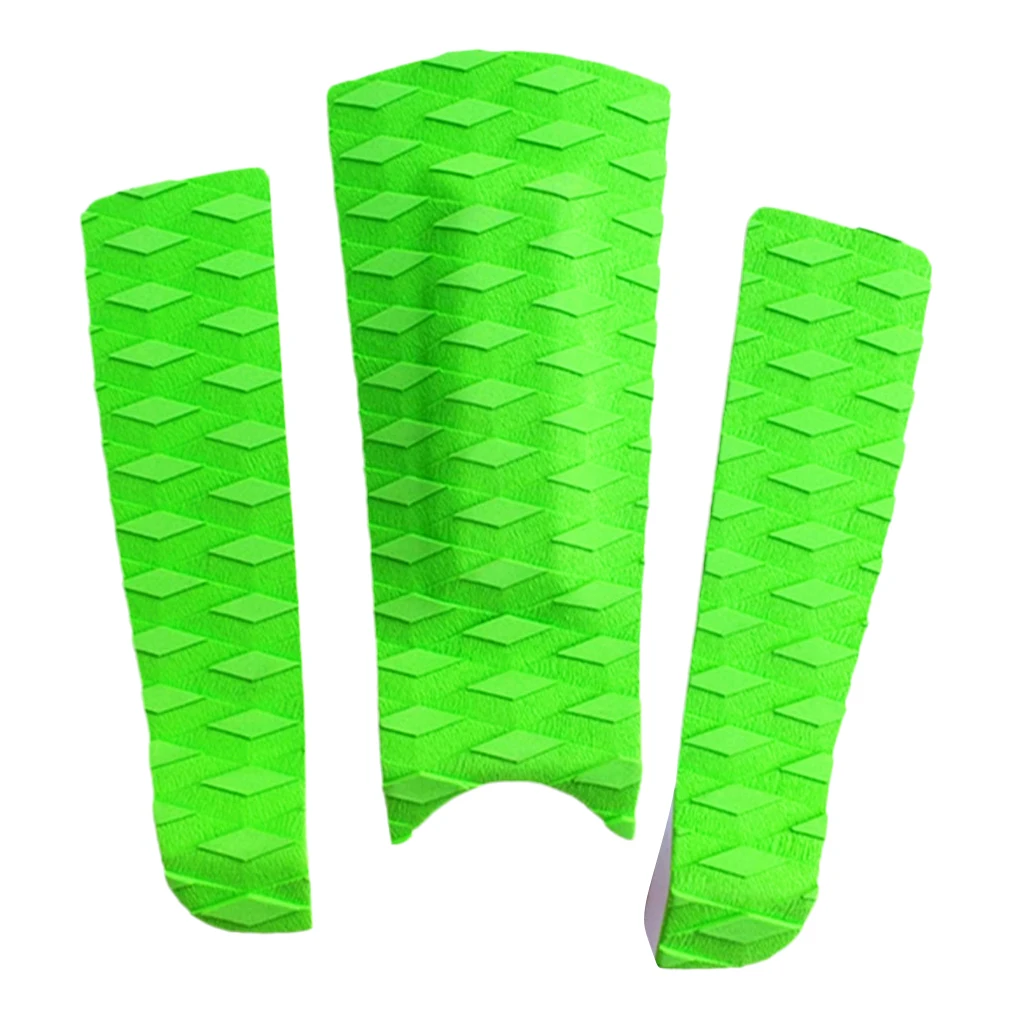 3 Pieces Diamond Patterned EVA Stand Up Paddleboard Traction Pad, Surfboard Tail Pad, DECK GRIP