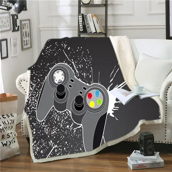 

The new game handle blanket size 150*200 lamb wool blanket double layer insulation