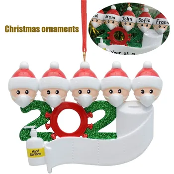 

2020 Quarantine Christmas Birthdays Party Decoration Gift Product Personalized Hanging Ornament, Pandemic -Social Distancing