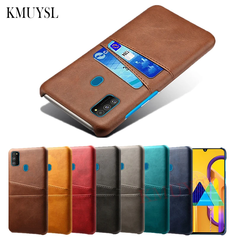 Держатель для карт чехол для samsung Galaxy A70S a50s a30s a20s a10s A10 A20 A30 A40 A50 A70 A80 A90 M10 M20 M30S Стильный чехол-портмоне из кожи