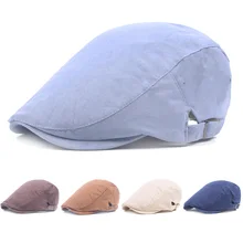 Мужские и женские береты, одноцветные саржевые шляпы Duckbill Baker, плоская шляпа для водителя, таксиста