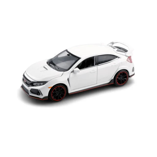 Сплав автомобиль 1:32 высокое моделирование Honda Civic Тип R модель сплав автомобиль звук и свет оттяните автомобиль игрушки для детей Подарки - Цвет: no box