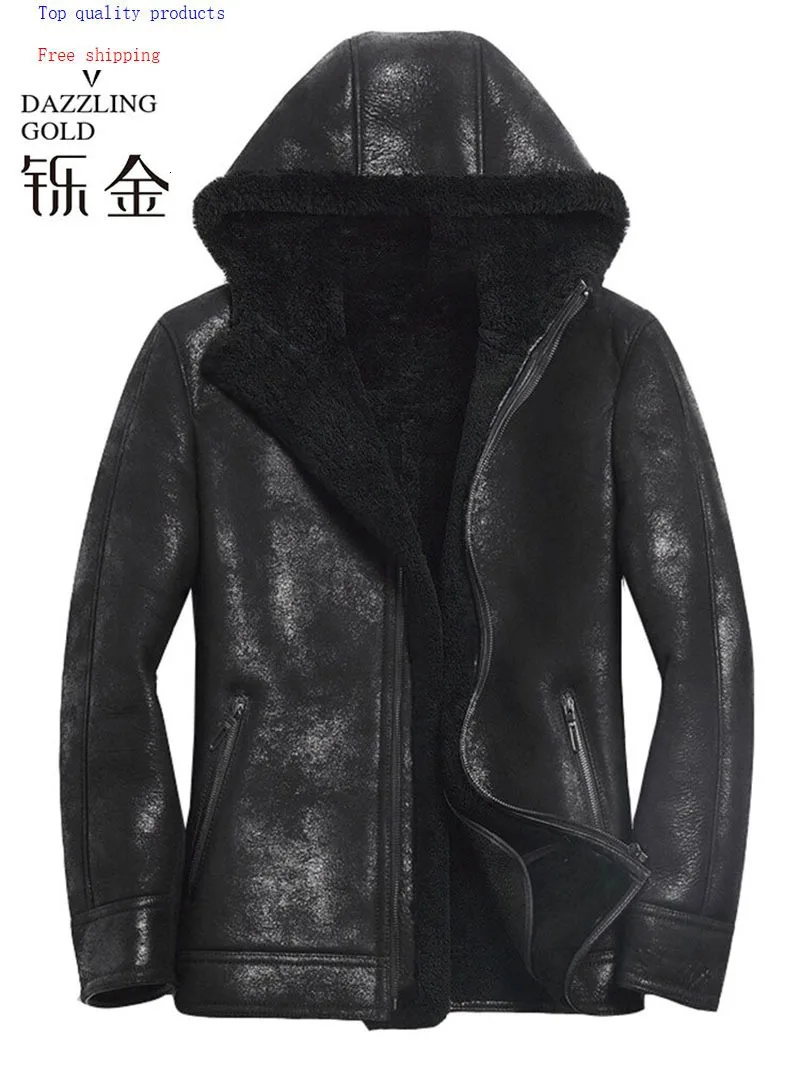 Натуральная кожа, мужское пальто, овчина, настоящая овчина, мужская куртка, пальто из натурального овечьего меха для мужчин, высокое качество, модное зимнее пальто