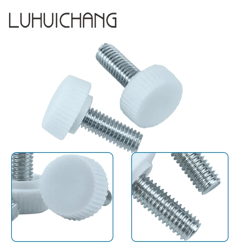 Luhuichang Бесплатная доставка 50 шт. M5 M6 16 # белый пластиковый затягивающий винт для