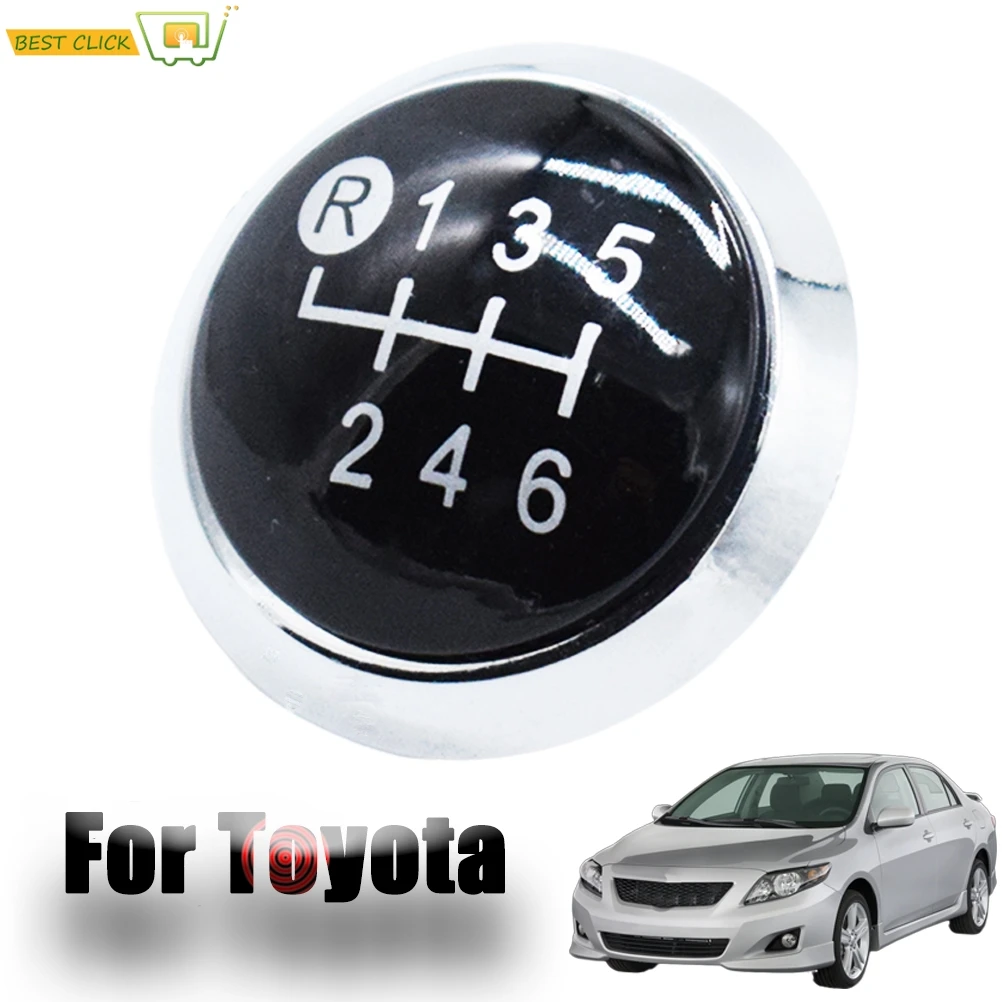 6 скоростей Ручка передач колпачок значок эмблема Накладка для Toyota Yaris 09-13 Corolla Rav4