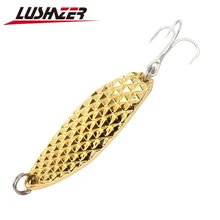  LUSHAZER brand Fishing lure spoon 2g 5g 7g 10g 15g 20g Gold/Silver fishing bait spoon hard lures metal lure China free shipping 