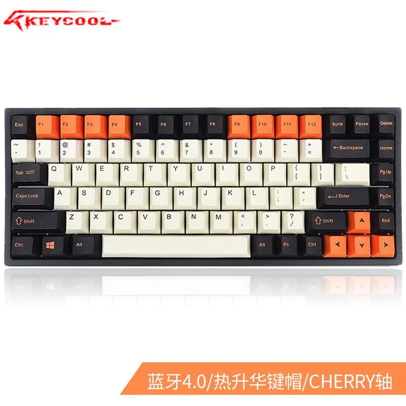 Keycool PBT ключ крышка ANSI сторона/позитив/Передняя печать Cherry MX набор для TKL 84/60%