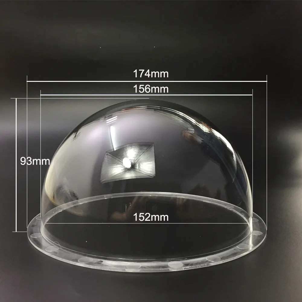 6.2 inch Acrylic Indoor / Outdoor CCTV Replacement Clear Camera Dome