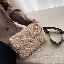 DORANMI, мягкие Меховые Женские сумки, сумка через плечо, на груди, зимняя квадратная сумка-мессенджер, женская меховая сумка через плечо, Bolsos Mujer BG322