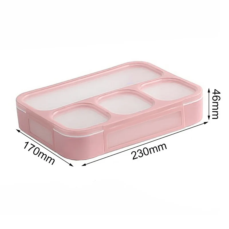 23x17x4.6cm Pink 3 Слои Творческий Пластик Ланч Коробки контейнеры для Еда микроволновая печь бенто ланч бокс для студентов Портативный Еда хранения Обед Чехол для пикника - Цвет: 23x17x4.6cm Pink