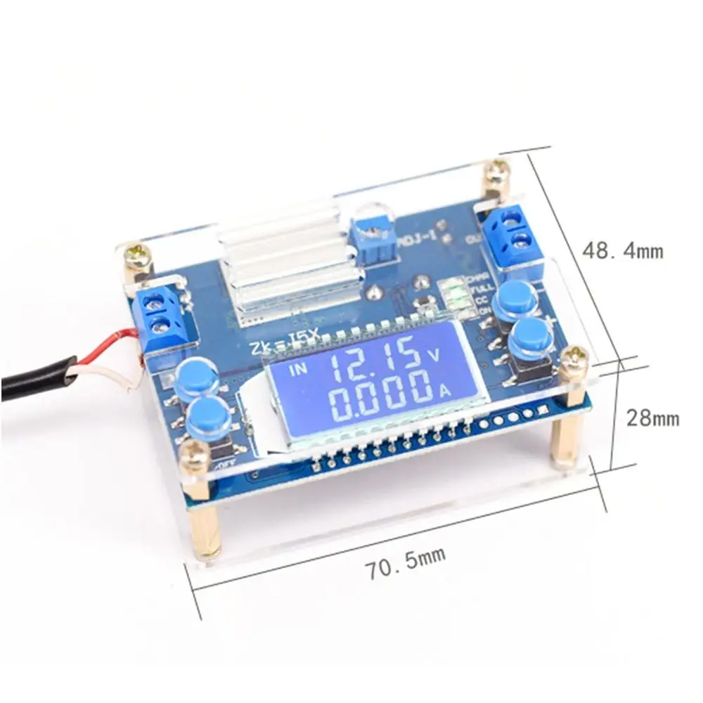 Adjustable 5А CNC понижающий модуль регулируемый постоянный ток напряжения с ЖК