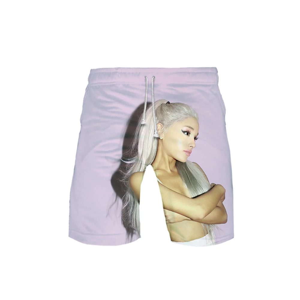 Ariana Grande, пляжные шорты с 3D принтом, мужские модные штаны, шорты в уличном стиле,, Повседневная Уличная одежда, летняя одежда