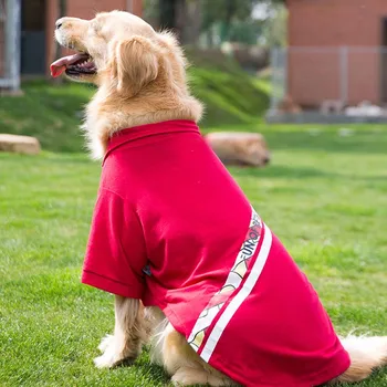 

Big dog clothes T-shirt summer explosions golden retriever Samoyed Labrador vest large dog medium-sized dog summer