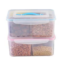 4-литровой Портативный герметичный обособленный коробки сохраняющий свежесть Пластик прозрачный зерна приемная коробка