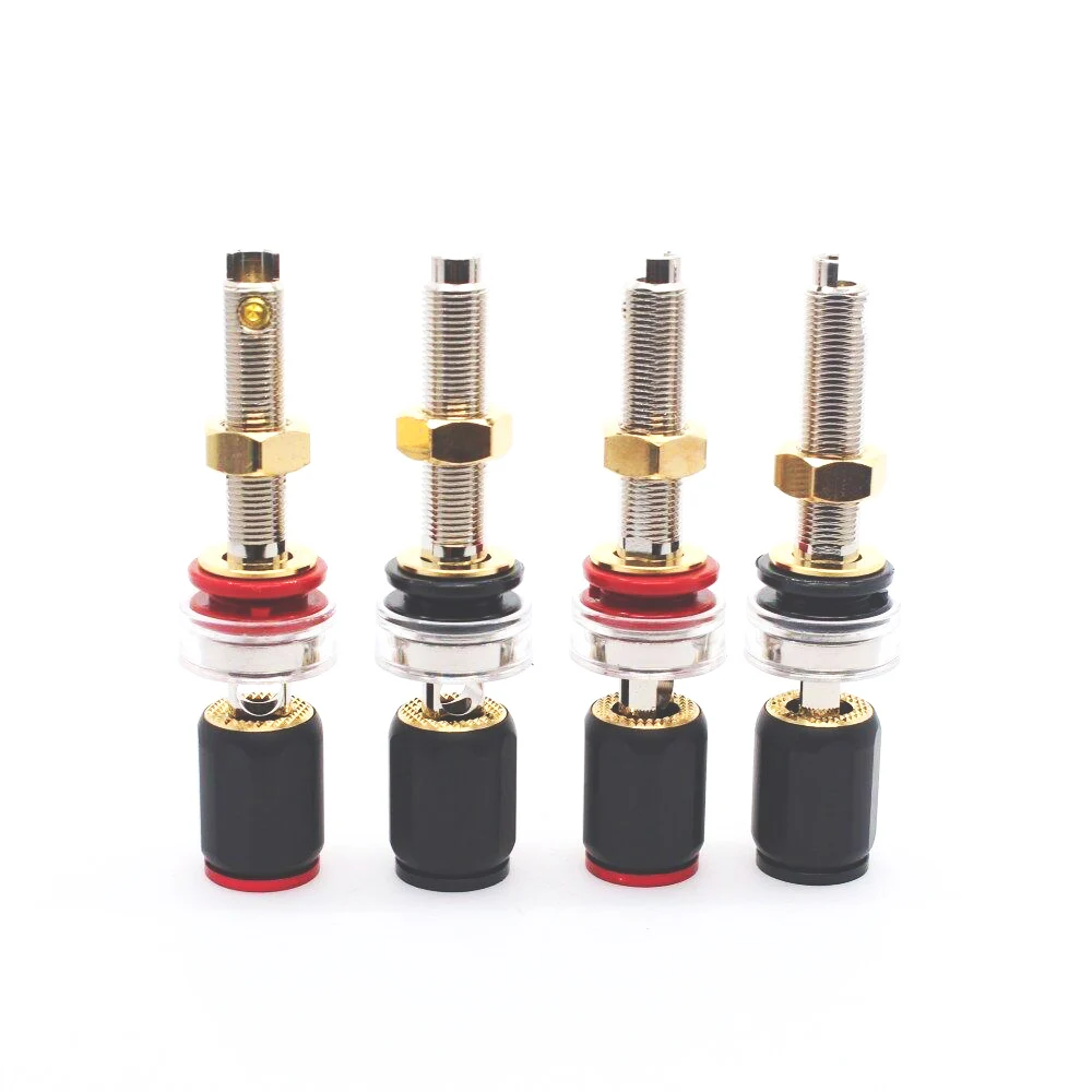 

Gaofei Rhodium Plated Speaker AMP Terminal Binding Post Socket RHO09LBP 4pcs New