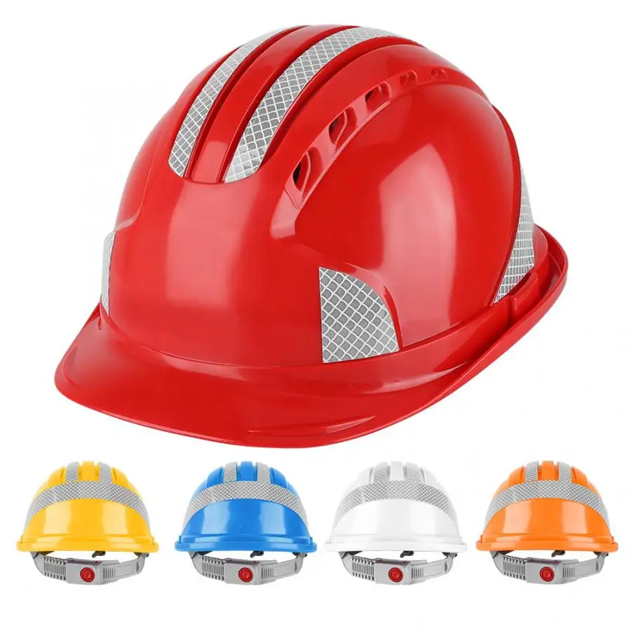 Защитный шлем работника строительной площадки вентиляция АБС каска Светоотражающая полоса защитный шлем твердая шляпа