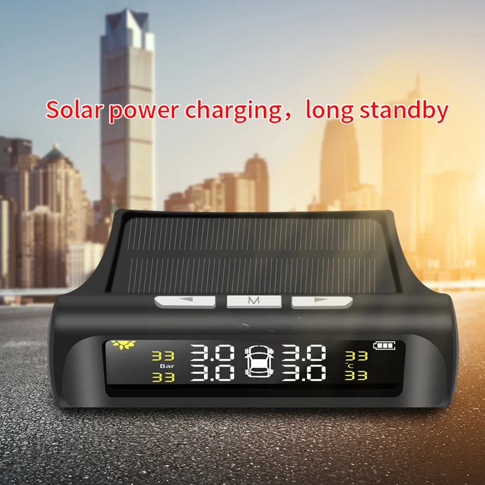 Energia słoneczna alarm ciśnienia w oponie w samochodzie monitor systemu TPMS cyfrowy LCD alarm bezpieczeństwa system ciśnienia w oponach ostrzeżenie o temperaturze Energia słoneczna alarm ciśnienia w oponie w samochodzie monitor systemu TPMS cyfrowy LCD alarm bezpieczeństwa system ciśnienia w oponach ostrzeżenie o temperaturze