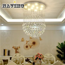 Современный светодиодный светильник K9, хрустальная люстра, подвесные лампы для лестниц, светильники с несколькими размерами переменного тока для внутреннего домашнего освещения