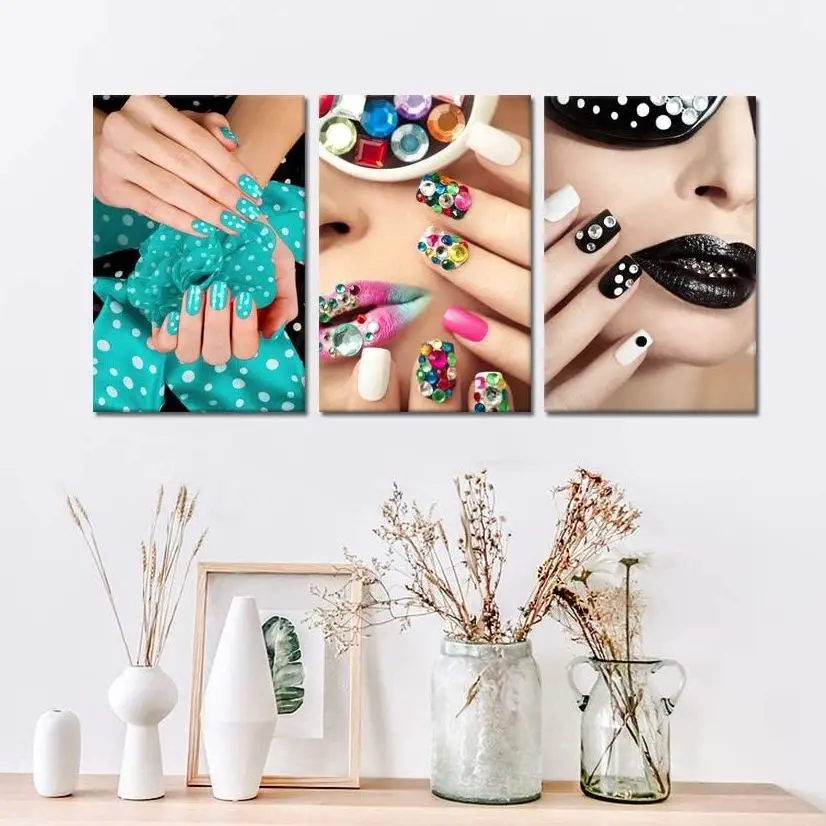  Wall Poster Nail Art Poster Nail Salon Decor Colorful