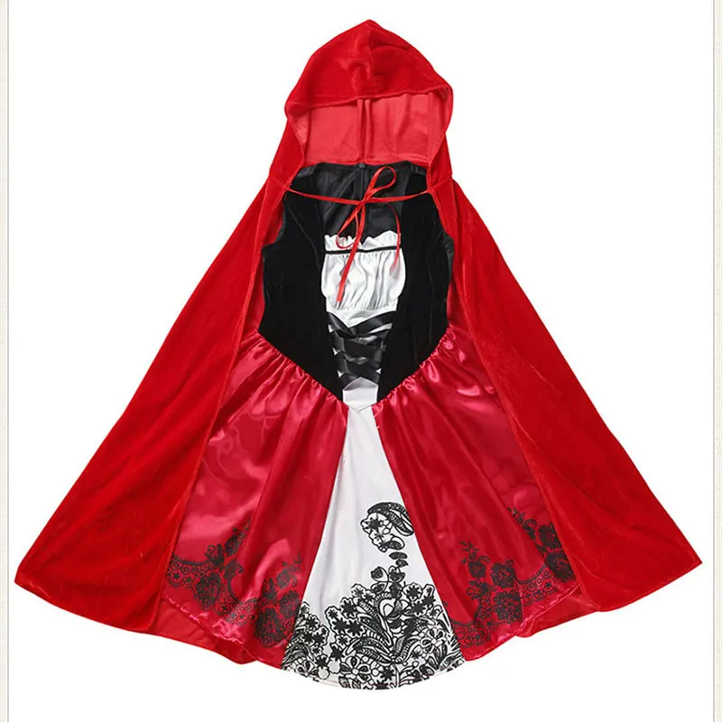 Ataullah Little Red Riding Hood Adault Cosplay Costume Halloween Wicca Cloak For Woman Carnival Party Queen Dress DW003