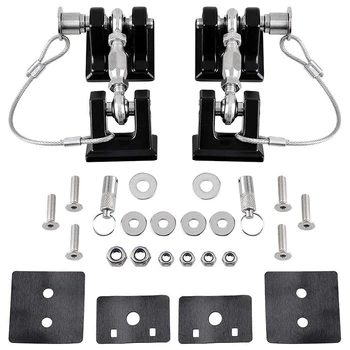 

2Pcs Locking Hood Catch Latches Buckle Brackets with 2x Keys Kit for Jeep Wrangler JK 2007-2017 & 2018 Jeep Wrangler JL