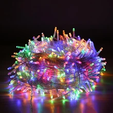 10 м 20 м 50 м 100 м AC220V 110 В светодиодный праздничный струнный светильник s декор для рождественской гирлянды свадьба Рождество открытый водонепроницаемый Сказочный светильник