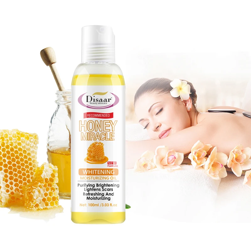 

Purifying Brighten Skin Body SPA Oil Increase Skin Elasticity Anti Aging Massage Oil Lighten Spots Honey Emollient Oil 100ML
