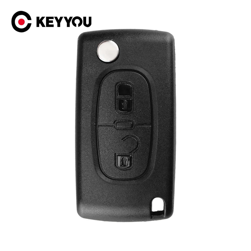 Раскладной чехол KEYYOU для Peugeot 207 307 308 407 807 2 кнопки|key button|buttons buttonscase key peugeote |