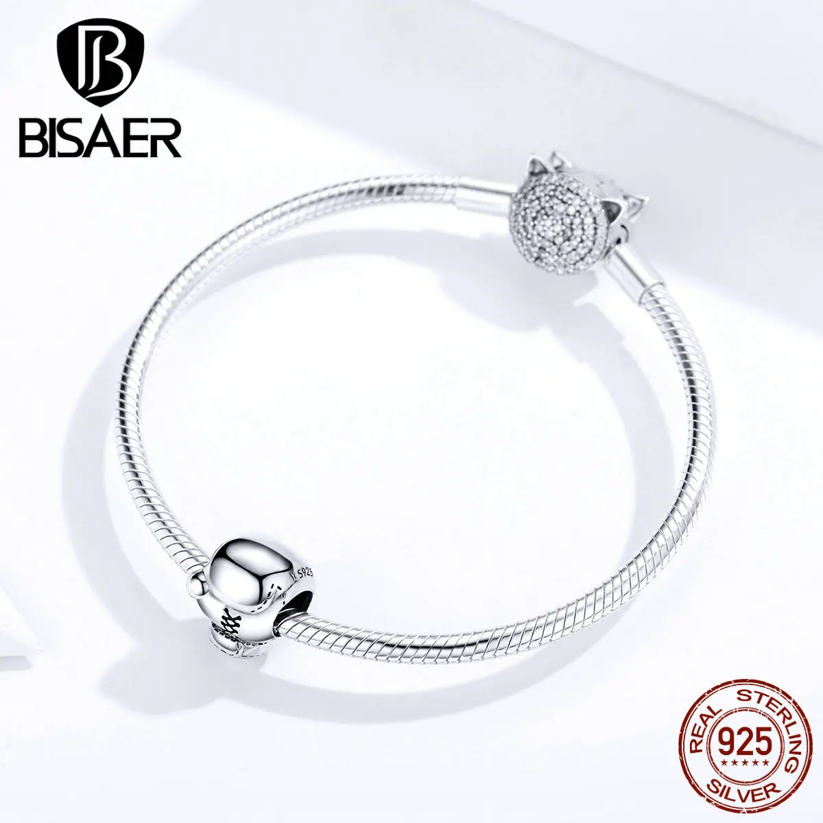 BISAER, 925 пробы, боксерские наборы, дизайн, Очаровательные Подвески для женщин, очаровательный браслет, сделай сам, изготовление ювелирных изделий GXC1325