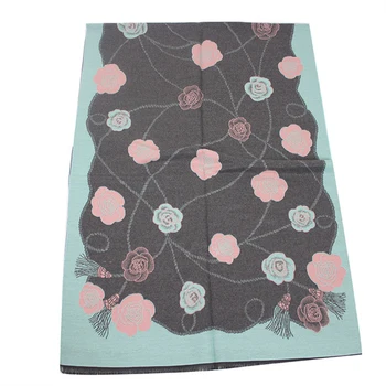 

High Quality Soft All-Match Elegant scarf women Warm Napped Wrap Travel Photo Square blanket Flower Wedding Evening Party Wrap