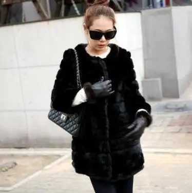 Женское зимнее пальто из искусственного меха s, пальто из искусственного меха, пальто из кроличьего меха, женсткая куртка, плюс размер, норковая верхняя одежда RW88