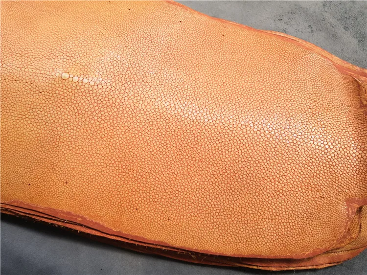 Полированная натуральная редкая Специальная кожа натуральный жемчуг рыбий кожа оранжевый дьявол кожа, большой размер Manta Ray рыбья кожа для сумки ремень diy