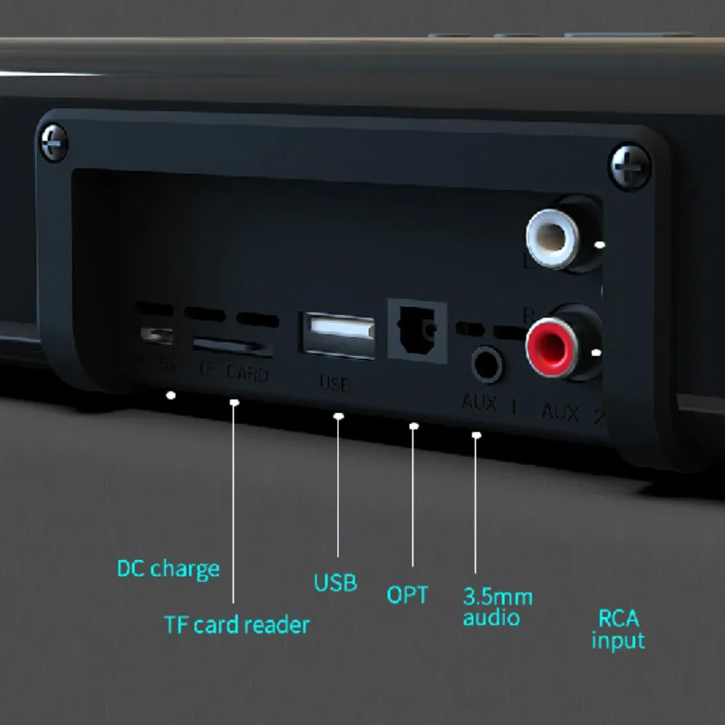 Беспроводное зарядное устройство 10 Вт Bluetooth Динамик ТВ домашний кинотеатр динамик стерео объемный звук дистанционное управление светодиодный смарт-Дисплей динамик