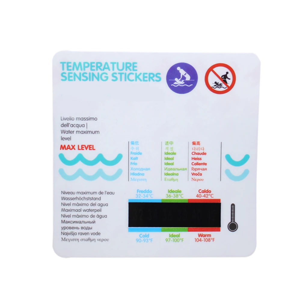 

Bathtub Pool Cartoon Temperature Card Baby Bath Water Temperature Stickers