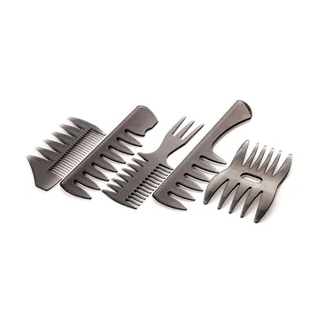 

5pcs/Lot Double Side Tooth Combs Fish Bone Shape Hair Brush Barber Hair Dyeing Cutting Coloring Brush Man Hairstyling Tool