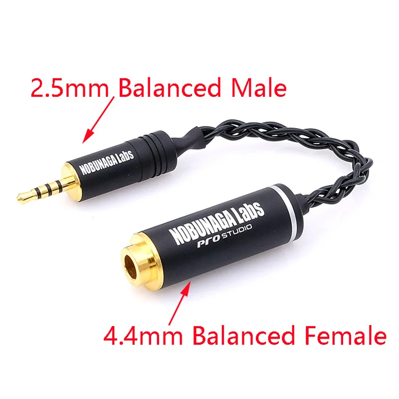 TOP-HiFi Balance Audio Cable 4.4mm to 2.5mm 3.5mm to 4.4mm Super Copper Cop  Conversion Cable For NOBUNAGA