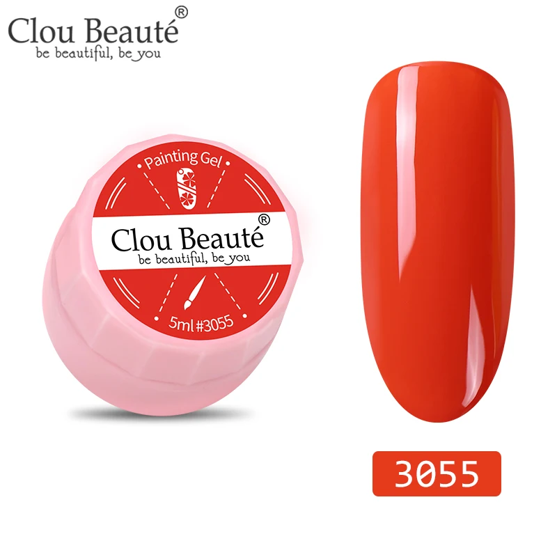 Clou Beaute краска для ногтей маникюр 72 цвета УФ светодиодный замачиваемый УФ-гель для ногтей Топ гель лак для ногтей Гибридный DIY гель для краски - Цвет: 3055