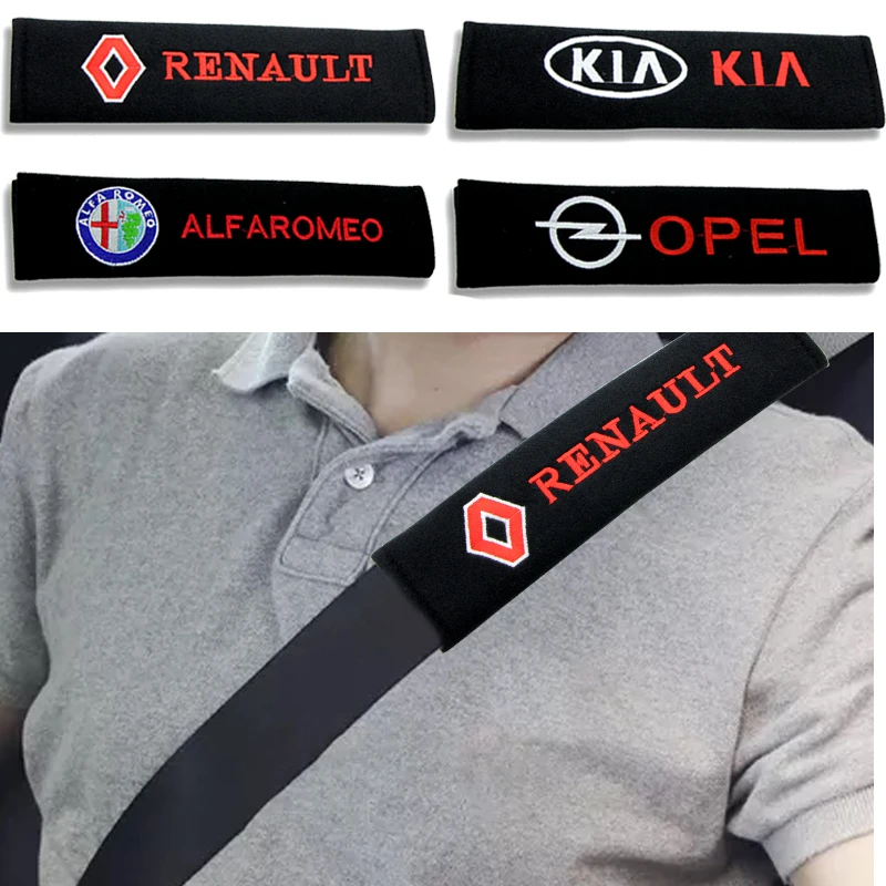 

2pcs Auto Seatbelt Shoulder Pad Driving Seat Belt Vehicle Pad Cover Bmws Audis Volkswagens Fords Toyotas Benzs Auto Interior