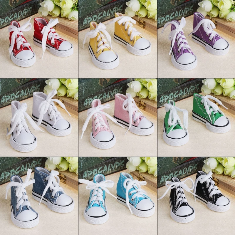 2021 New Doll Shoes 1/4 Accessories Canvas Fashion Summer Toys Mini Sneakers Denim Boots