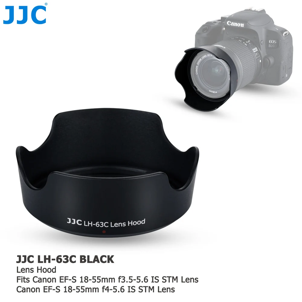 JJC LH 63C цветок Форма бленда объектива для Canon EF S 18 55 мм f/3.5 5.6 IS STM Объектив Заменяет | Отзывы и видеообзор