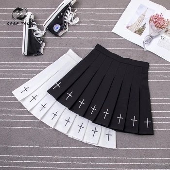 

Drop Ship High Waist Ball Denim Pleated Skirts Harajuku Lolita A-line Sailor Skirt Cosplay Japanese School Skirts Uniform Skirt