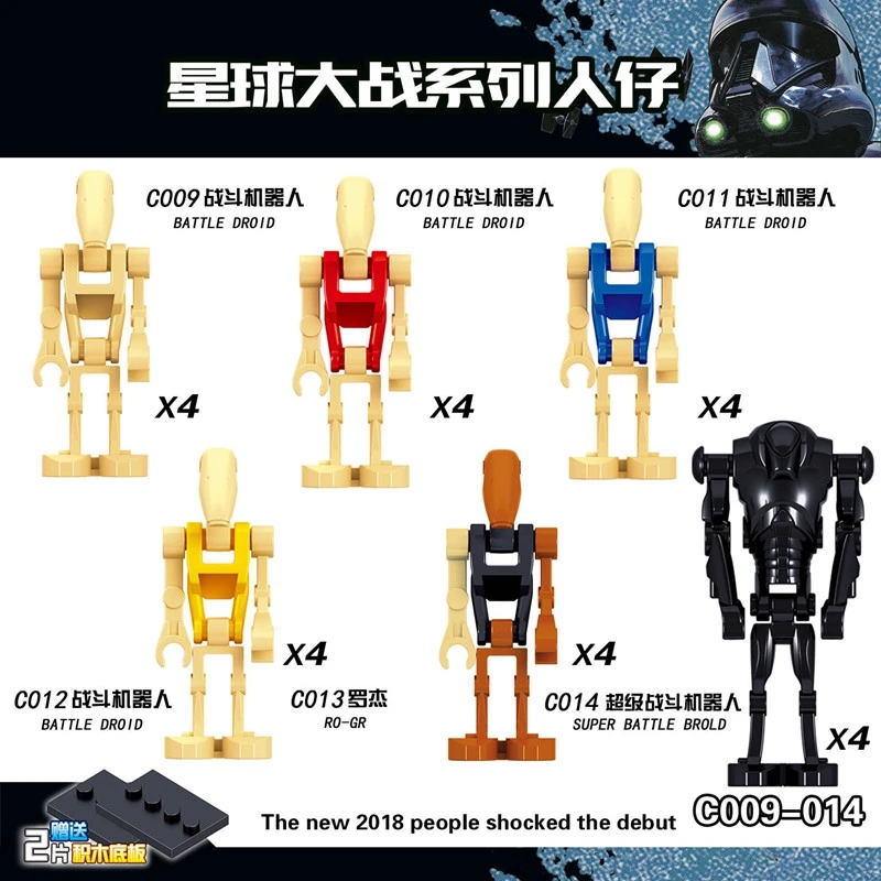 

Star Wars Building Blocks Figure Battle Drold Ro-Go Super Battle Drold Model Bricks Starwars Movie Action Figures Toys for Kids