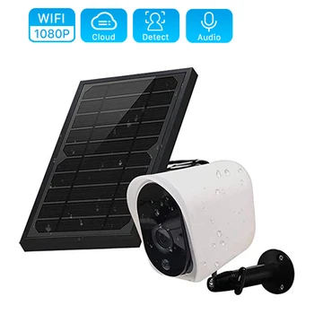

GUUDGO 1080P IP Camera Wifi Outdoor IP65 Waterproof Security Camera HD Wireless Solar Rechargeable Battery Powered Surveillance