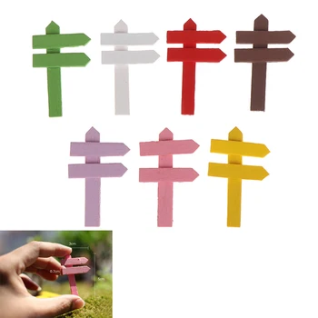

10PCS Mini Miniature Wood Fence Signpost Craft Garden Decor Ornament Plant Pot Micro Landscape Bonsai DIY Dollhouse Fairy