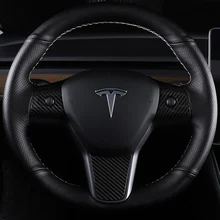 Накладка на руль для Tesla модель 3 аксессуары/автомобильные аксессуары модель 3 tesla три tesla модель 3 карбон/аксессуары